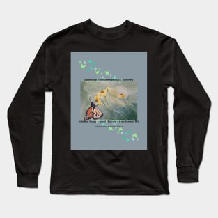 Monarch on Wildflowers Long Sleeve T-Shirt